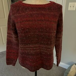 Kenar Red and Purple Crew Neck Sweater